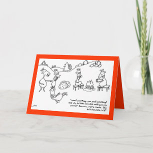 Rendier Smores Feestdagen Kaart