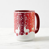 Rendier Sneeuw Kerstmug Mok (Voorkant rechts)