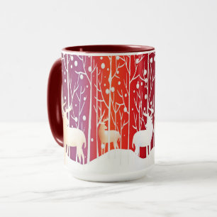 Rendier Sneeuw Kerstmug Mok