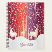 Rendier Sneeuw Vakantie Planner (Voorkant)