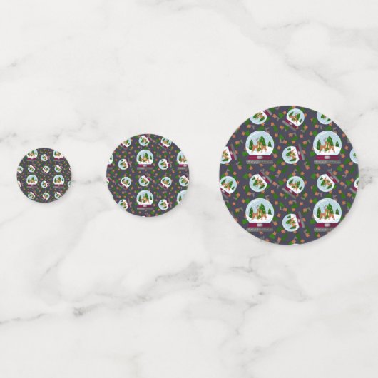 Rendier Sneeuwbollen Confetti (Achterkanten)