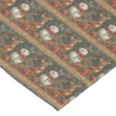 Rendier Sneeuwman Kerstcadeaus Muzieknoten Tafelkleed (Gekanteld)