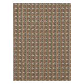 Rendier Sneeuwman Kerstcadeaus Muzieknoten Tafelkleed (Voorkant)