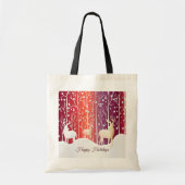 Rendier Sneeuwvakantie Tote Bag (Voorkant)