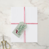 Rendier sneeuwvlok Kerst Holiday Label Cadeaulabel (Met Touw)