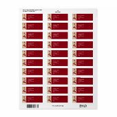 Rendier Sneeuwvlok Retouradres Label (Full Sheet)