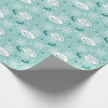 Rendier Sneeuwvlokje Turquoise Blauwe Kerst Patroo
