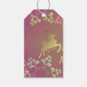 Rendier & Sneeuwvlokken Gift Label Cadeaulabel (Voorkant)