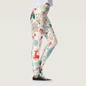 rendier sneeuwvlokken kleurrijke kerst leggings (Rechts)