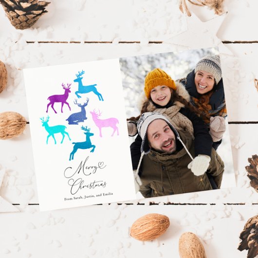 Rendier Snoep Pastel Kerst Foto Feestdagenkaart