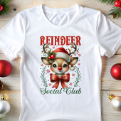 Rendier Social Club Coquette Kerstmis Tri-Blend Shirt