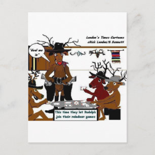 Rendier Spel Grappige Kerstcadeaus & T-shirts Feestdagenkaart