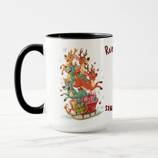 Rendier Spellen Mok - Kerstcadeau (Links)