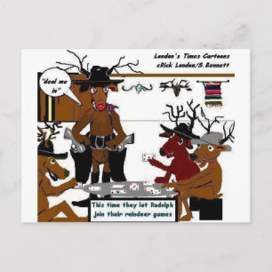 Rendier Spelletjes Grappige Kerstcadeaus & T-shirt Feestdagenkaart