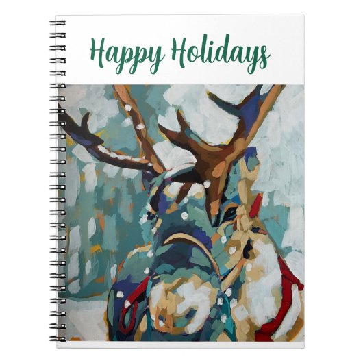 Rendier Spiraal Notebook Notitieboek (Voorkant)