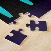 Rendier springt Volle maan op de  Legpuzzel (Zijkant)