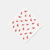 Rendier Stag Pattern Red Holiday Servet (Hoek)