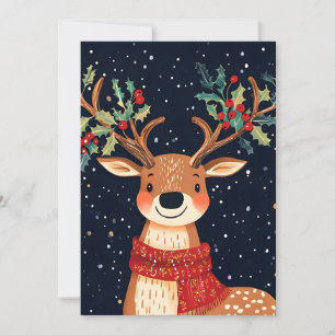 Rendier Starry Christmas Twinkle Night Feestdagenkaart