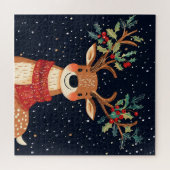 Rendier Starry Christmas Twinkle Night Legpuzzel (Horizontaal)