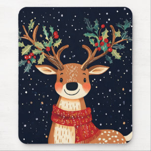 Rendier Starry Christmas Twinkle Night Muismat