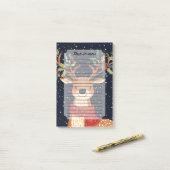 Rendier Starry Christmas Twinkle Night Post-it® Notes (Op bureau)