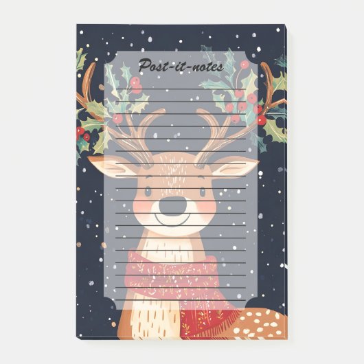 Rendier Starry Christmas Twinkle Night Post-it® Notes (Voorkant)