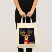 Rendier Starry Christmas Twinkle Night Tote Bag (Voorkant (product))