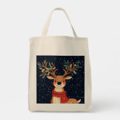 Rendier Starry Christmas Twinkle Night Tote Bag (Achterkant)