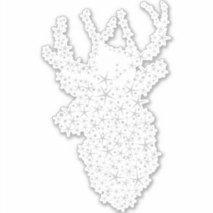 Rendier Stars Kerstmis Sticker