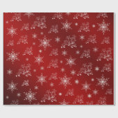 rendier, ster, sterren, sneeuwvlok, kerst cadeaupapier (Vlak)