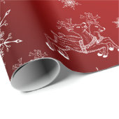 rendier, ster, sterren, sneeuwvlok, kerst cadeaupapier (Rol Hoek)