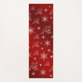 rendier, ster, sterren, sneeuwvlok, kerstmis yogamat