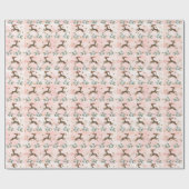 Rendier sterren groen glitter kerst cadeaupapier (Vlak)