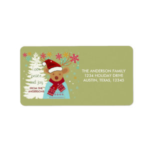 Rendier Stijlvol Trendy Kerst Retouradres Etiket