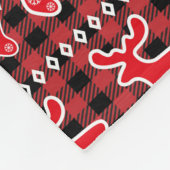 Rendier Stocking Fair Isle kerstpatroon Fleece Deken (Hoek)