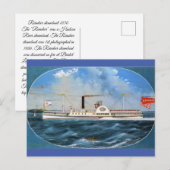 Rendier Stoomboot 1850 Briefkaart (Voorkant / Achterkant)