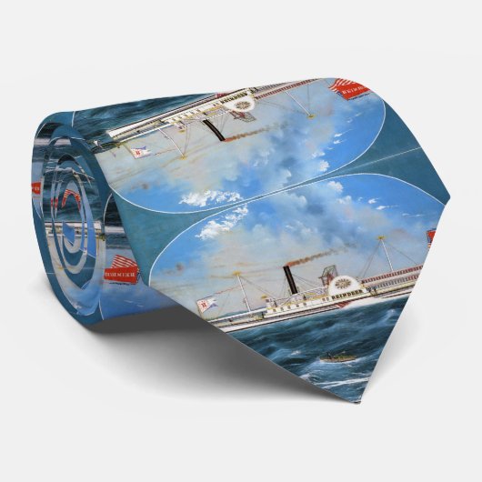 Rendier Stoomboot 1850 Stropdas (Opgerold)