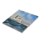 Rendier Stoomboot 1850 Tegeltje (Zijkant)