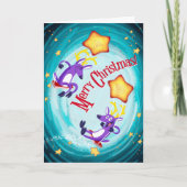 RENDIER SWING ON A STAR (Gloss) beroemd gemaakt do Feestdagen Kaart (Voorkant)
