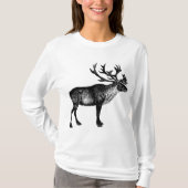 Rendier T-shirt met lange mouwen, Elk, Dierendesig (Voorkant)