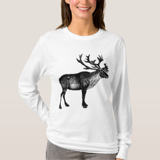 Rendier T-shirt met lange mouwen, Elk, Dierendesig