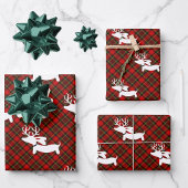 Rendier Teckel Kerst Wrapping Papieren Bladen Cadeaupapier
