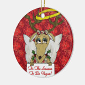 Rendier Tis Het Seizoen Om Vegan Angel Ornament Te (Links)