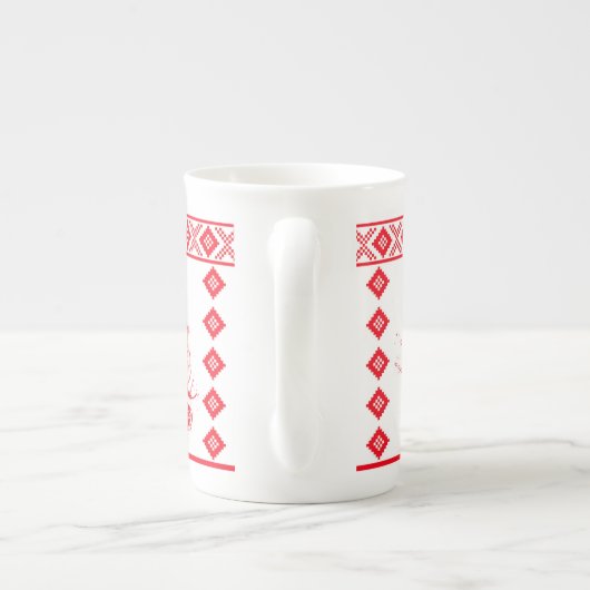 Rendier Toile de Jouy Bone China Mok (Achterkant)