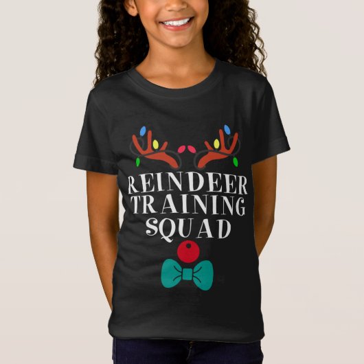 Rendier Training Squad - Kerst Helper Kostuum T-shirt (Voorkant)