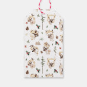 Rendier & Tree Boerderij | Vrolijk kerstfeest Cadeaulabel (Achterkant)