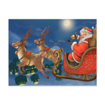 Rendier trekt slee van kerstman | Kerstmis
