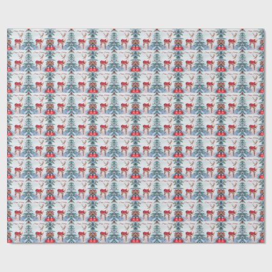 Rendier vakantie inpakpapier (Vlak)