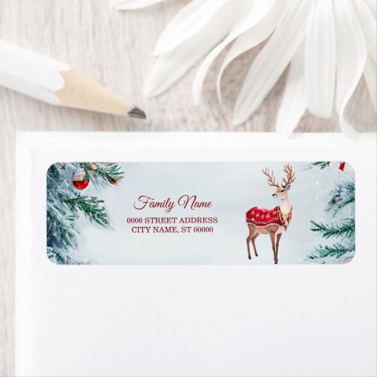 Rendier Vakantie retour adres label (Insitu)