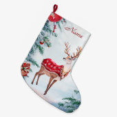 Rendier vakantiekous grote kerstsok (Voorkant (Hangend))